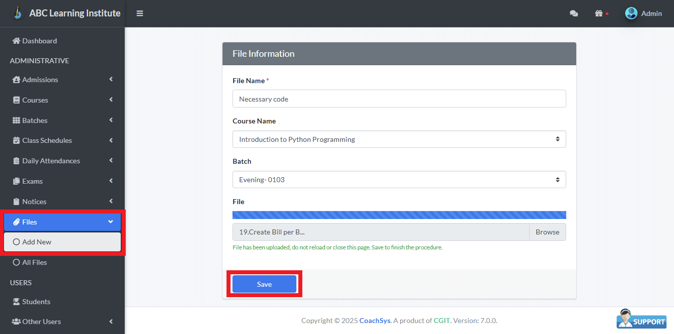 Add New 1 Add New File