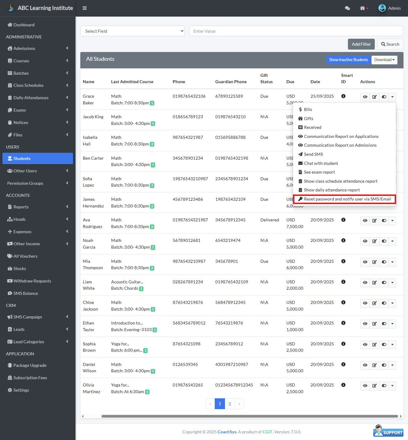 Student’s Password Resetting 1 Students Password Resetting