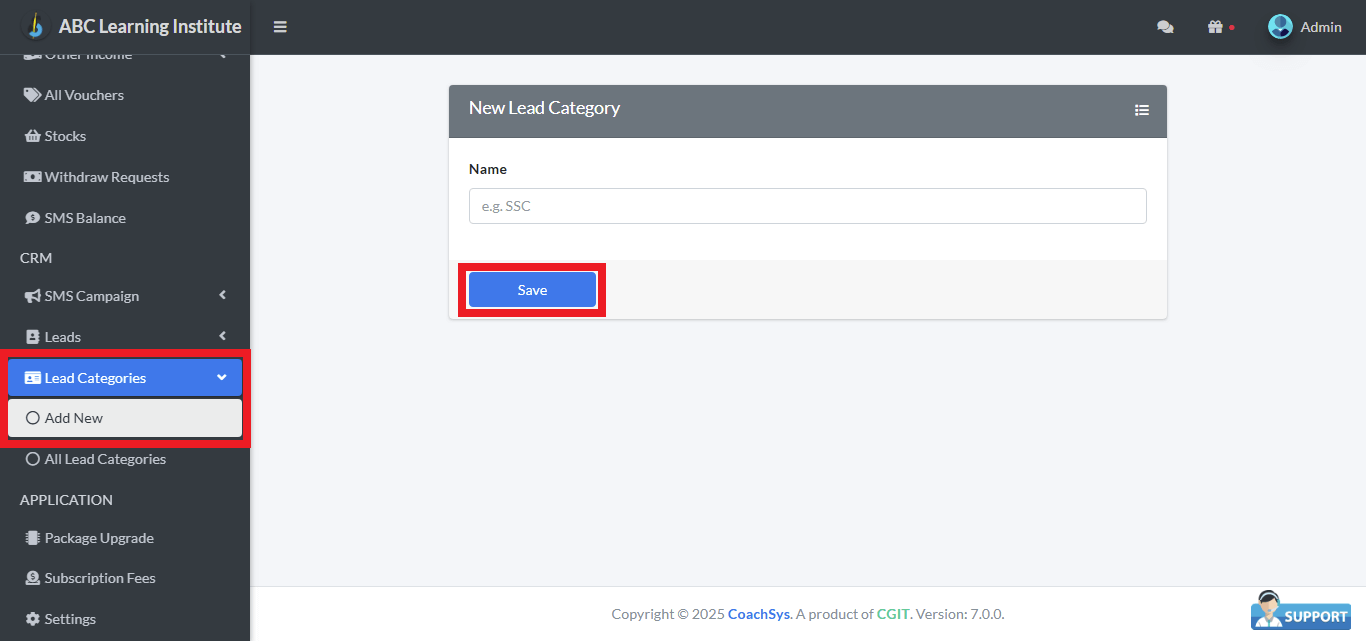 Add New 1 add new categories
