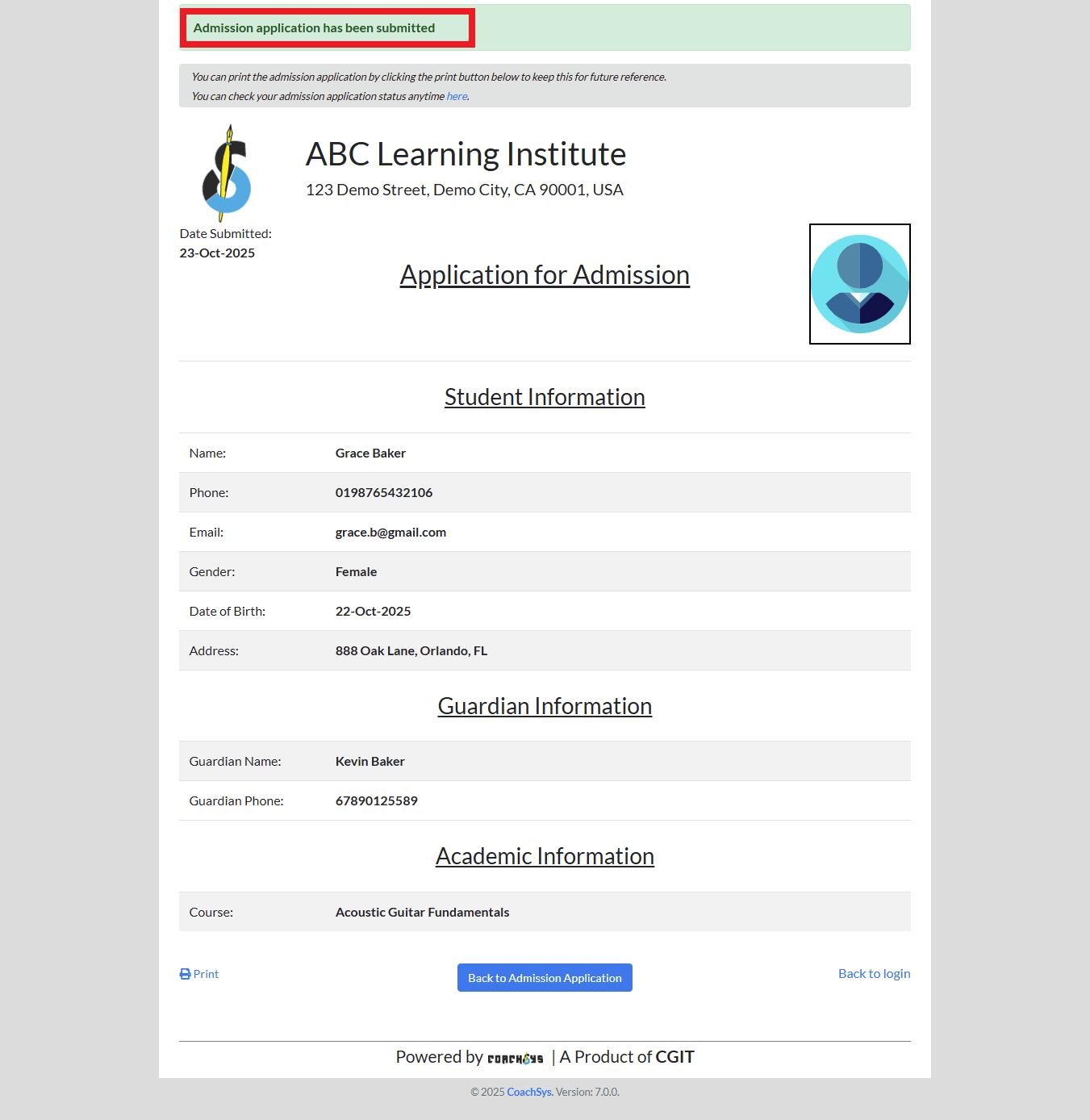 Apply Now 4 apply submitted succesful