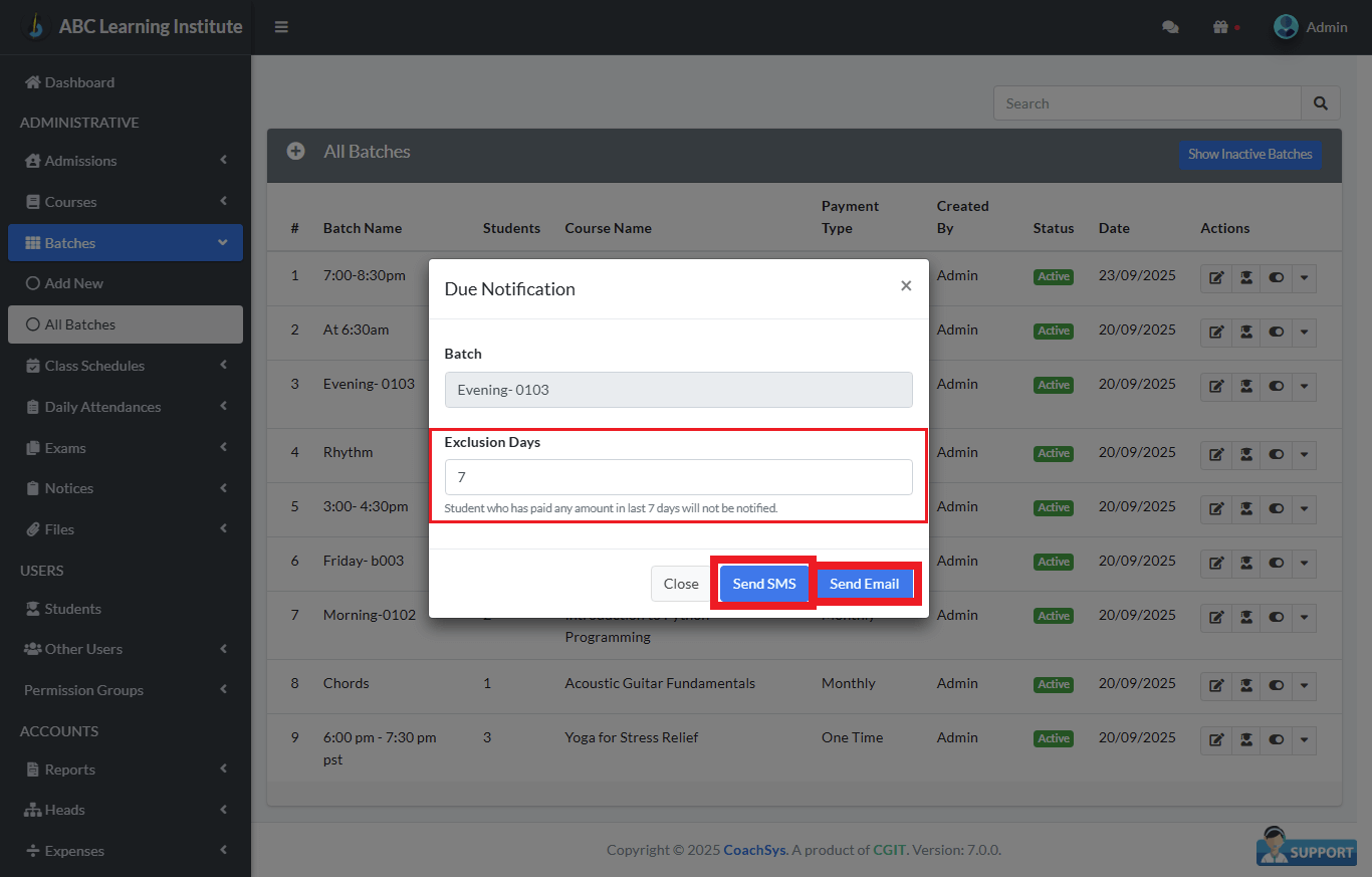 Sending Due Notifications 2