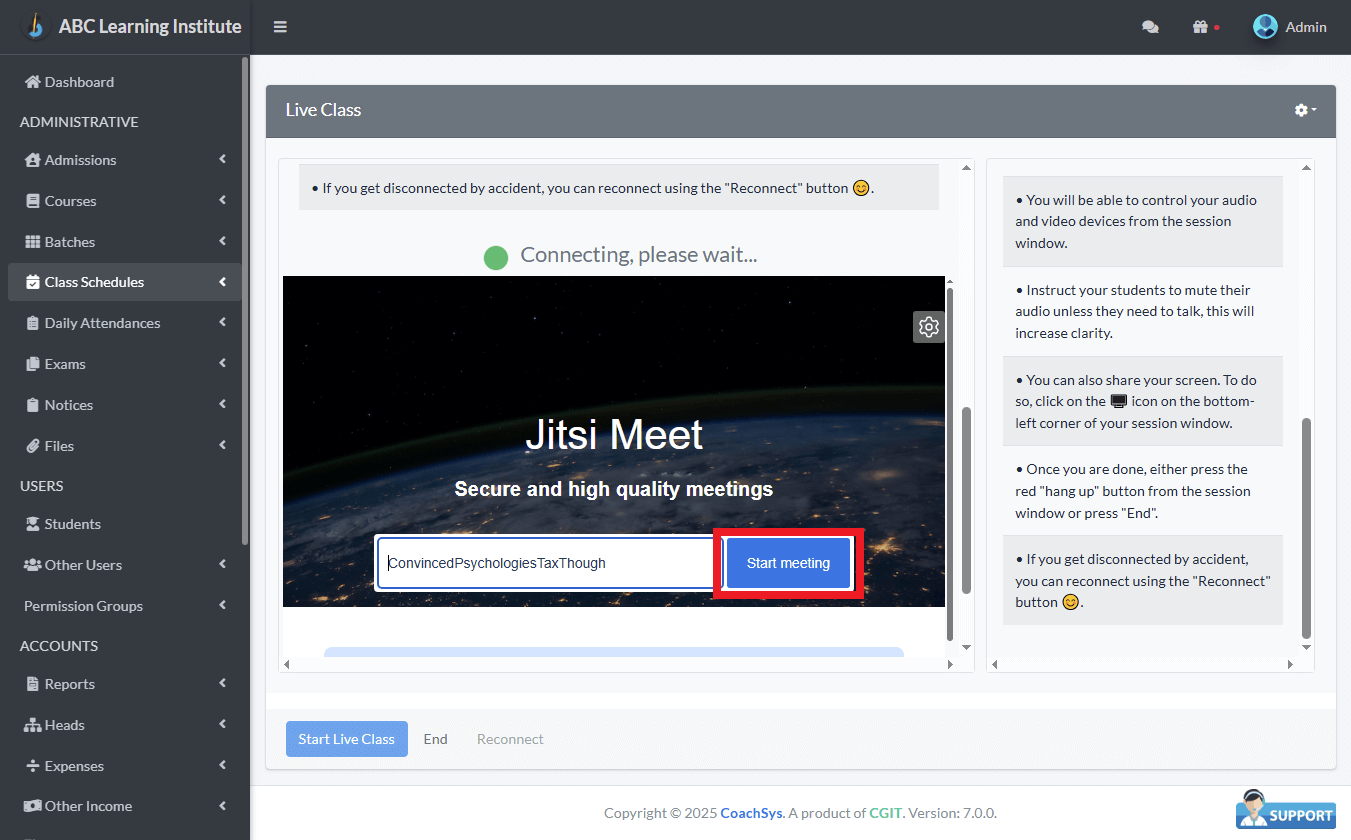 Starting Live Class Session 4 just before class session start