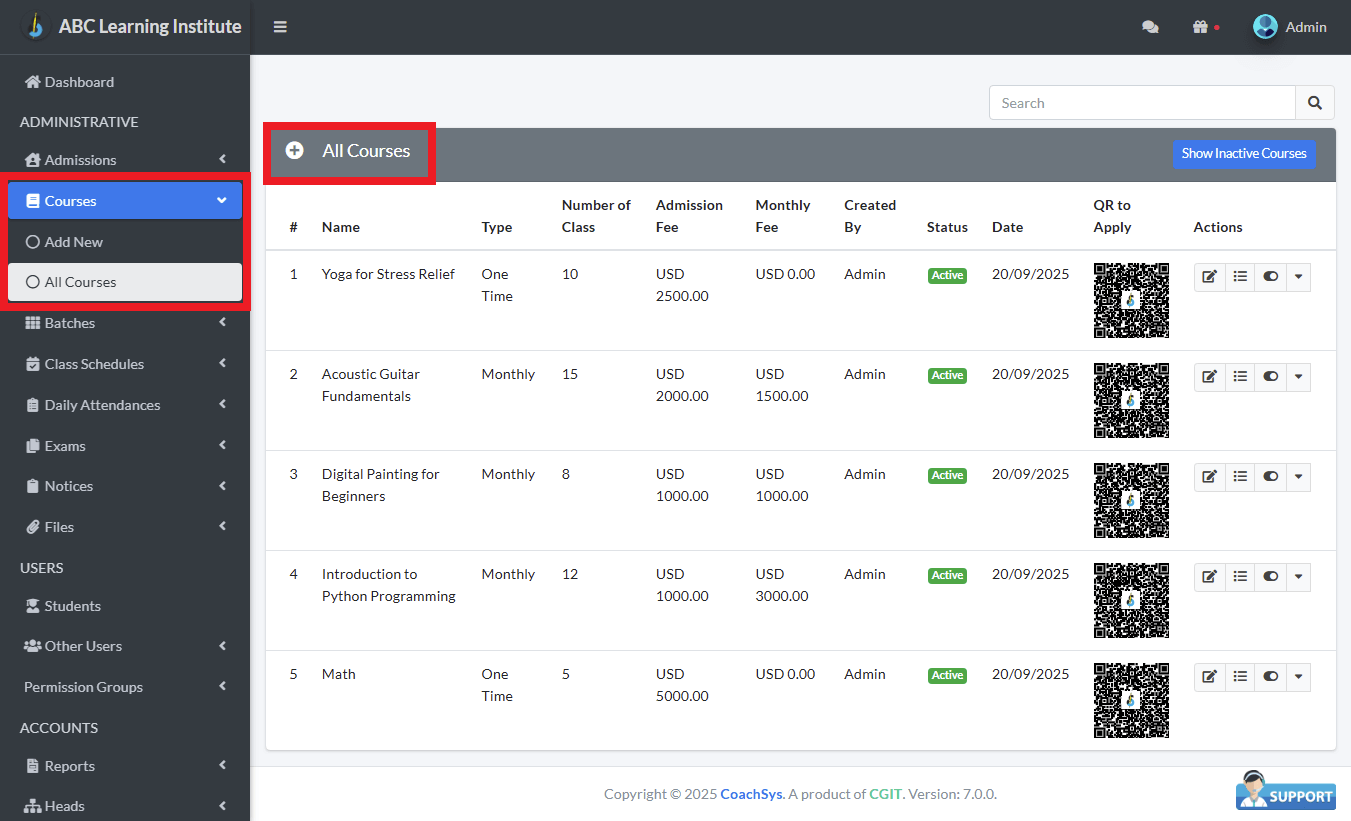 All Courses 1 view courses